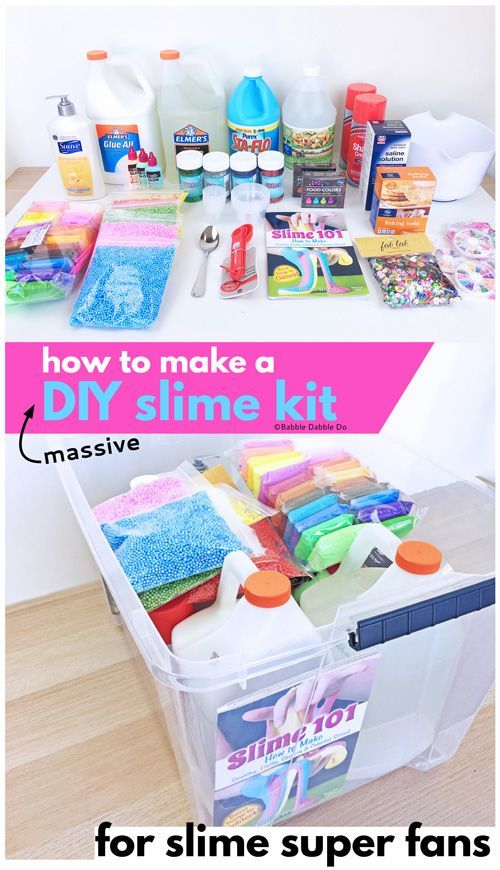 How to Make Your Own Massive DIY Slime Kit - Babble Dabble Do - How to Make Your Own Massive DIY Slime Kit - Babble Dabble Do -   18 diy Slime for cleaning ideas