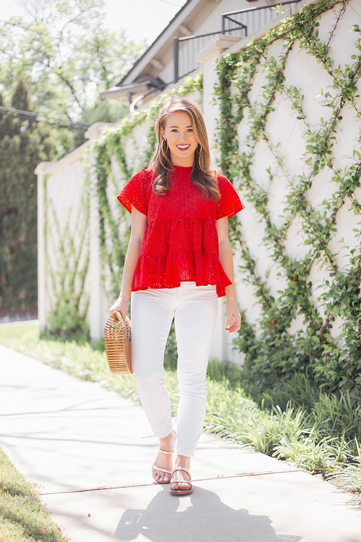 red eyelet top | a lonestar state of southern - red eyelet top | a lonestar state of southern -   18 southern style Outfits ideas
