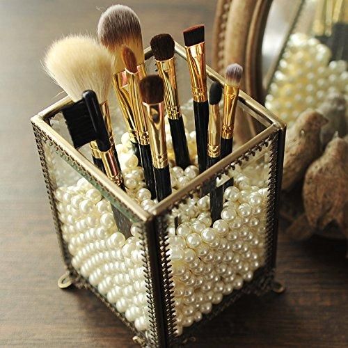 PuTwo Makeup Organizer Vintage Make up Brush Holder with Free White Pearls - Small - PuTwo Makeup Organizer Vintage Make up Brush Holder with Free White Pearls - Small -   18 vintage beauty Room ideas
