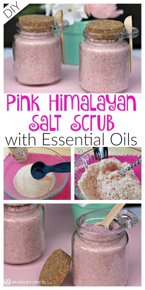 DIY Pink Himalayan Salt Scrub with Essential Oils - DIY Pink Himalayan Salt Scrub with Essential Oils -   19 beauty DIY skincare ideas
