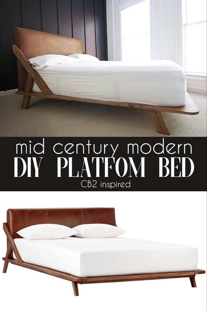 Mid Century Modern DIY Platform Bed | Southern Revivals - Mid Century Modern DIY Platform Bed | Southern Revivals -   19 diy Bed Frame mid century ideas