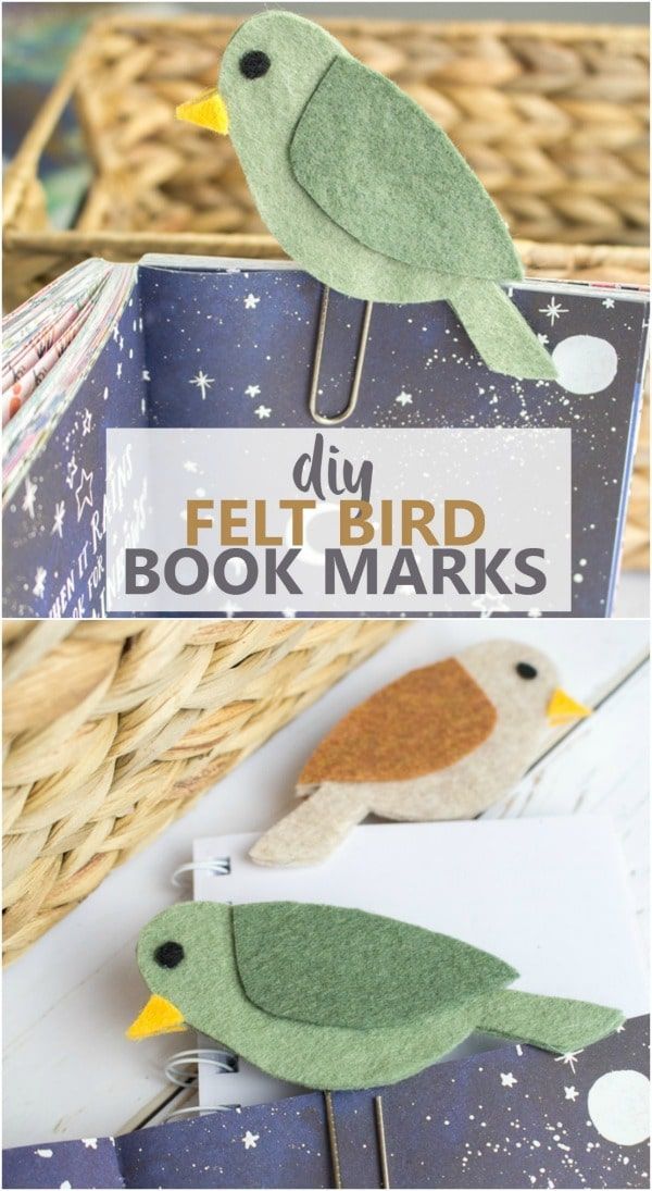 Easy DIY Felt Bird Paperclip Bookmark - Easy DIY Felt Bird Paperclip Bookmark -   19 diy Gifts for kids ideas