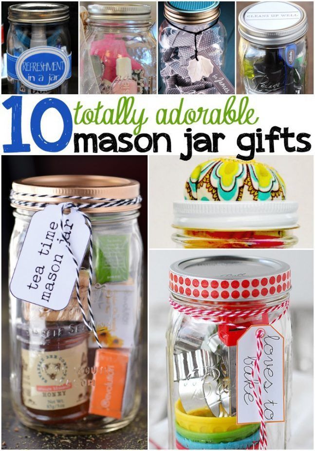 10 Super Cute Mason Jar Gifts - 10 Super Cute Mason Jar Gifts -   19 diy Gifts in a jar ideas
