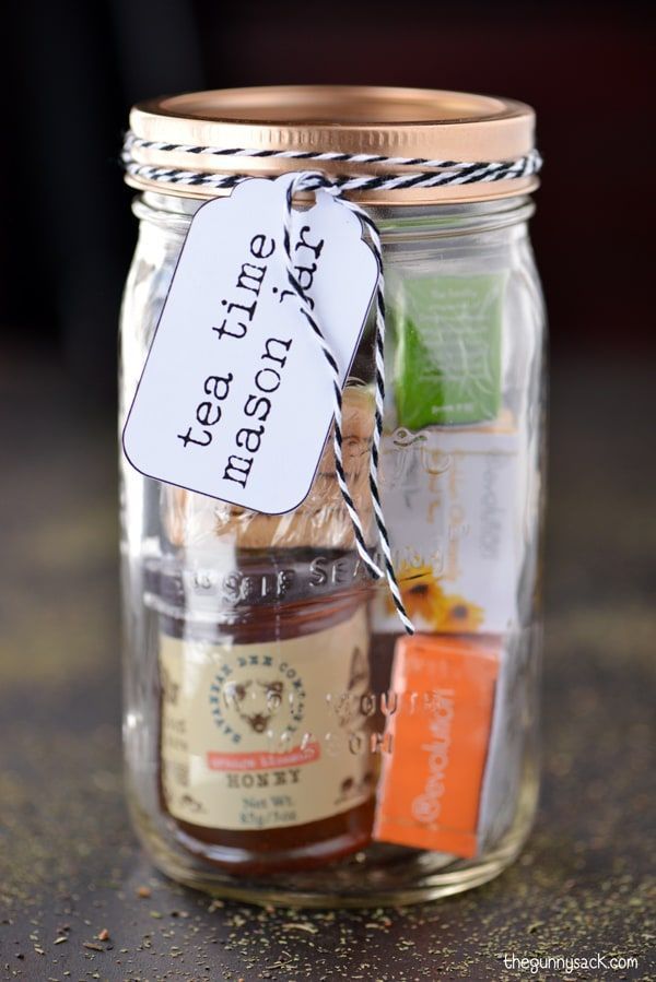 Tea Time Mason Jar Gifts - The Gunny Sack - Tea Time Mason Jar Gifts - The Gunny Sack -   19 diy Gifts in a jar ideas