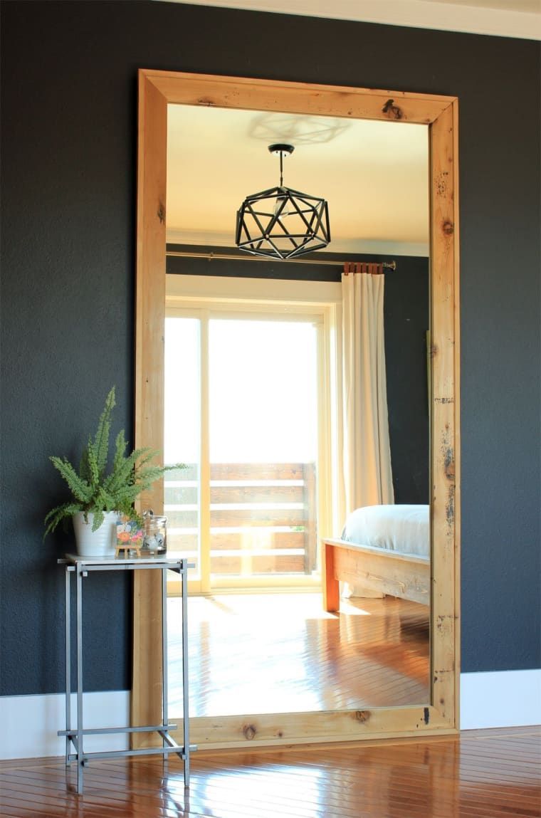 DIY Leaning Framed Floor Mirror - DIY Leaning Framed Floor Mirror -   19 diy Home Decor mirror ideas