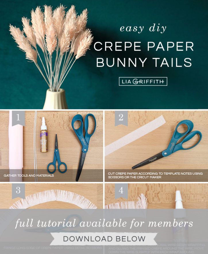 DIY Decor: How to Make Crepe Paper Bunny Tails - Lia Griffith - DIY Decor: How to Make Crepe Paper Bunny Tails - Lia Griffith -   19 diy Paper leaves ideas