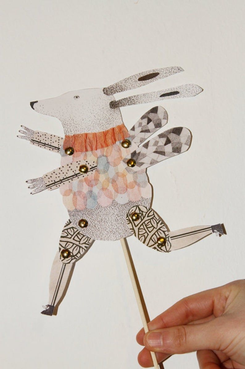 Set of 3 articulated paper puppet dolls DIY - Set of 3 articulated paper puppet dolls DIY -   19 diy Paper toy ideas