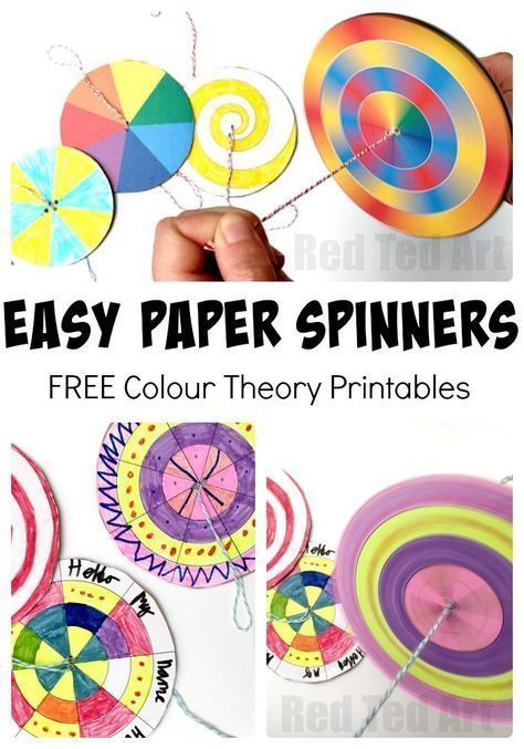 DIY Paper Spinner Toys - Red Ted Art - DIY Paper Spinner Toys - Red Ted Art -   19 diy Paper toy ideas