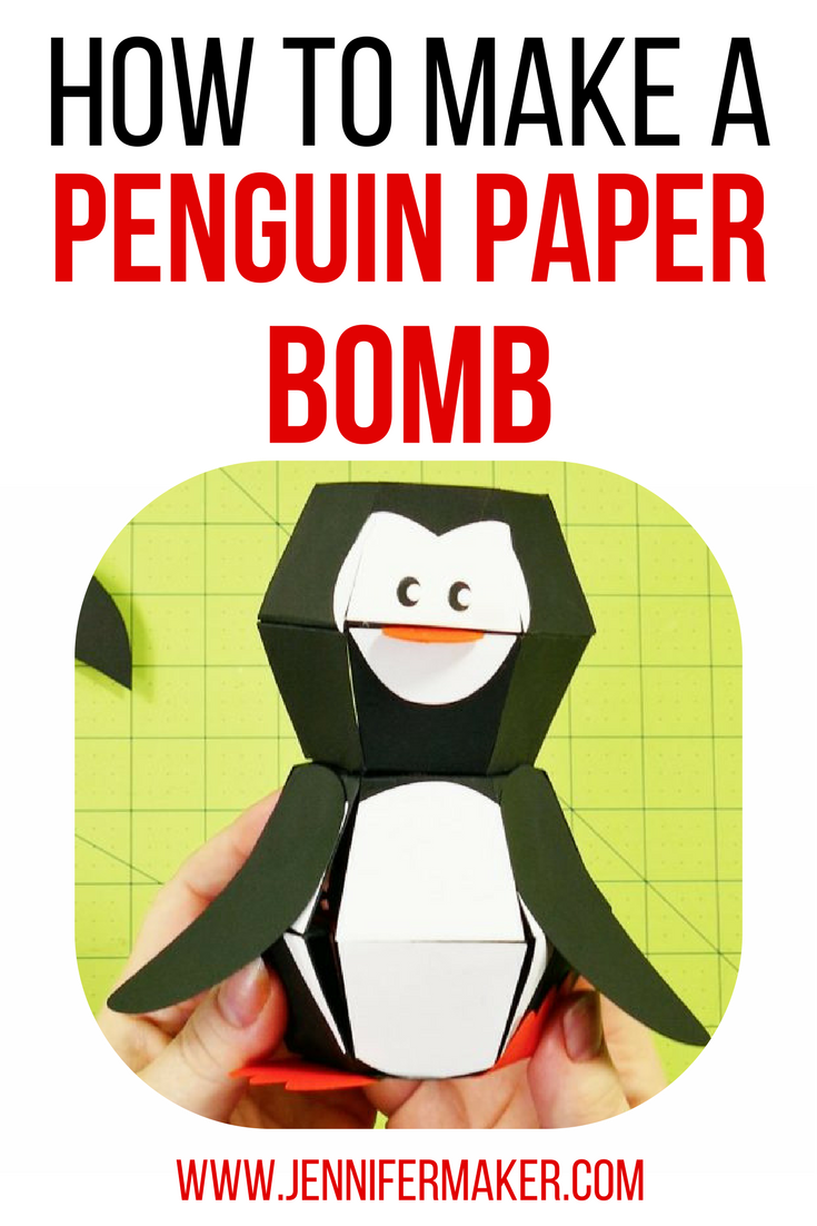Penguin Paper Bomb - Amazing Pop-Up Action! - Jennifer Maker - Penguin Paper Bomb - Amazing Pop-Up Action! - Jennifer Maker -   19 diy Paper toy ideas