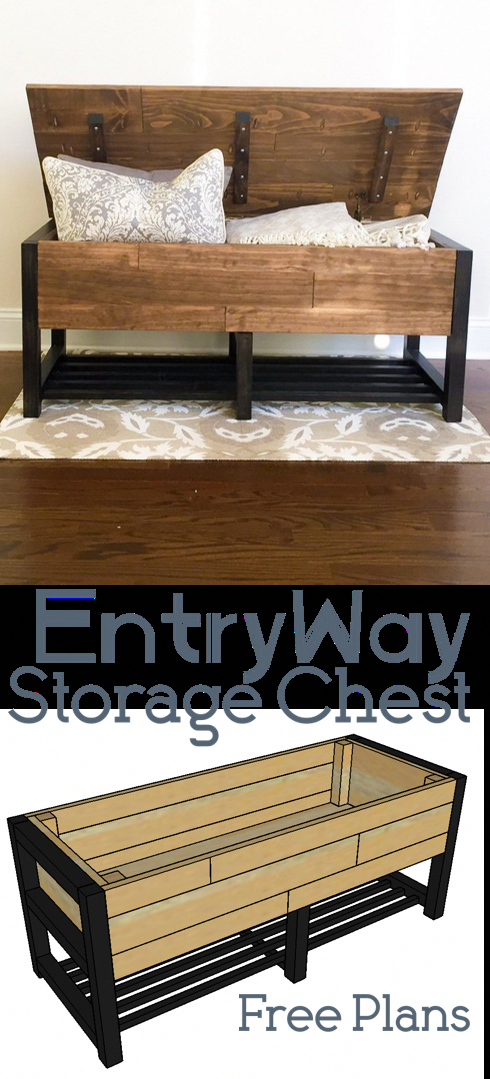 EntryWay Storage Chest - EntryWay Storage Chest -   19 diy Storage bench ideas