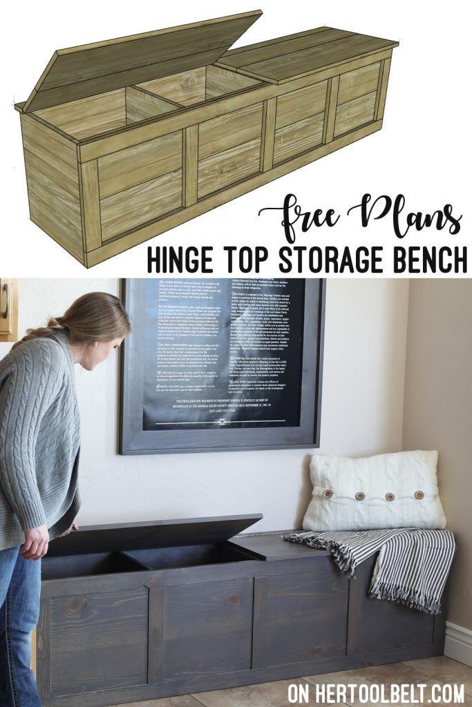 Backpack Storage Bench Plans - Her Tool Belt - Backpack Storage Bench Plans - Her Tool Belt -   19 diy Storage bench ideas