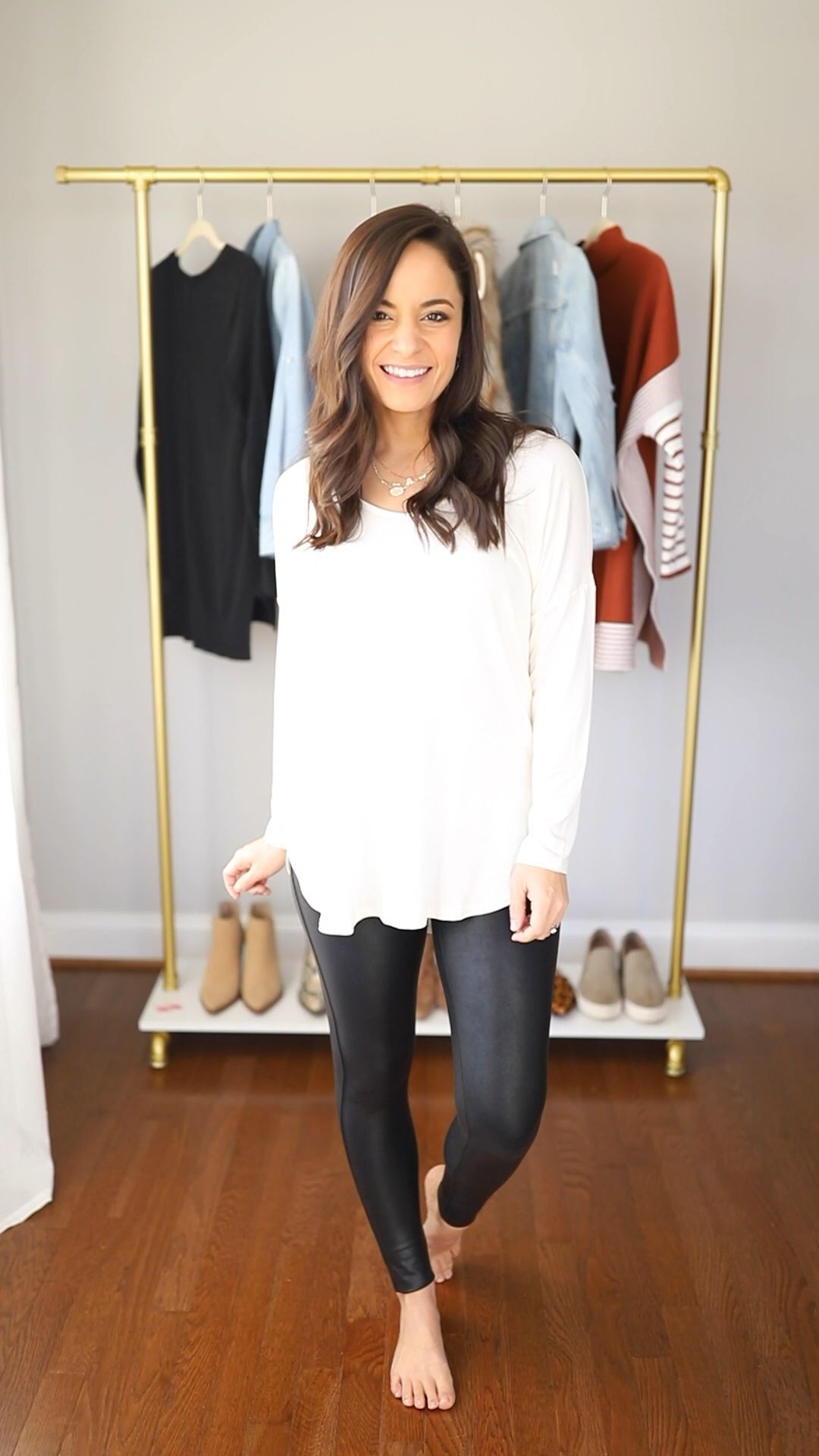 Four ways to wear Spanx Faux Leather Leggings - Four ways to wear Spanx Faux Leather Leggings -   19 style Outfits winter ideas