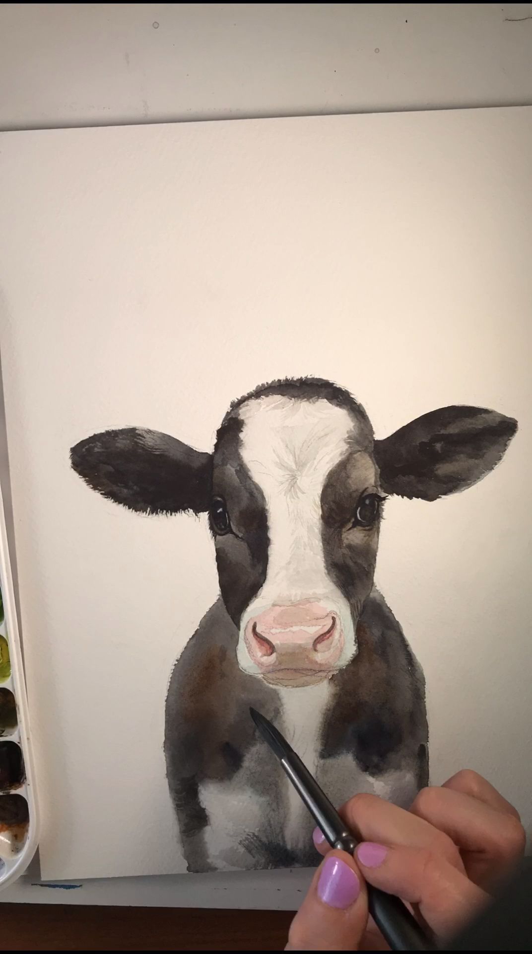Baby Cow Watercolor Time Lapse - Baby Cow Watercolor Time Lapse -   20 beauty Art videos ideas