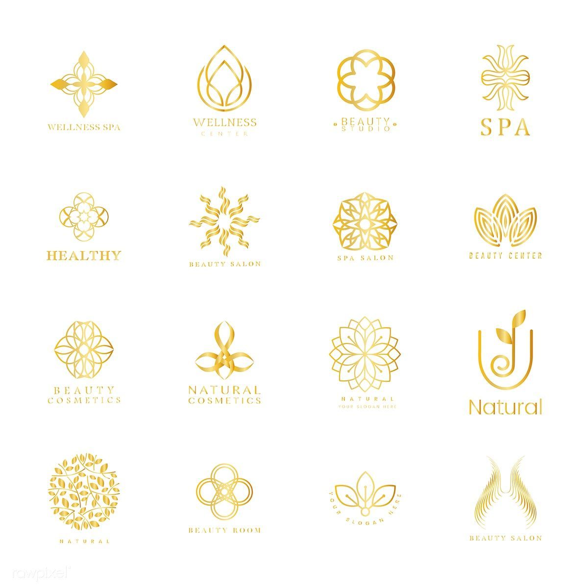 Download premium vector of Set of spa and beauty logo vector 484433 - Download premium vector of Set of spa and beauty logo vector 484433 -   8 beauty Logo vector ideas
