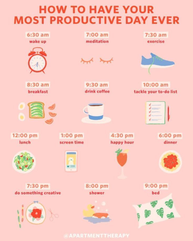 An Hour-by-Hour Roadmap to Your Most Productive Day Ever - An Hour-by-Hour Roadmap to Your Most Productive Day Ever -   8 beauty Routines illustration ideas