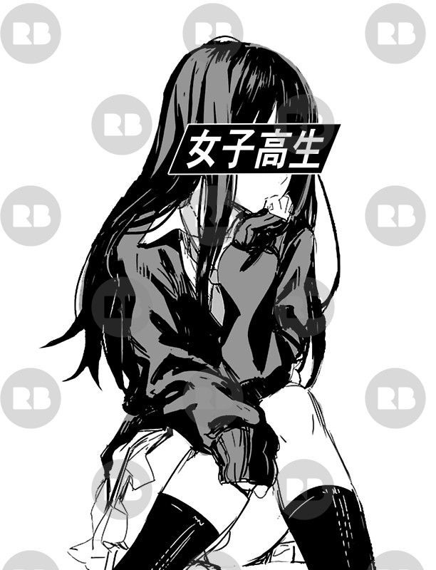 L?mina art?stica 'SCHOOLGIRL (Blanco y negro) - Sad Anime Japanese Aesthetic' de PoserBoy - L?mina art?stica 'SCHOOLGIRL (Blanco y negro) - Sad Anime Japanese Aesthetic' de PoserBoy -   9 beauty Aesthetic anime ideas