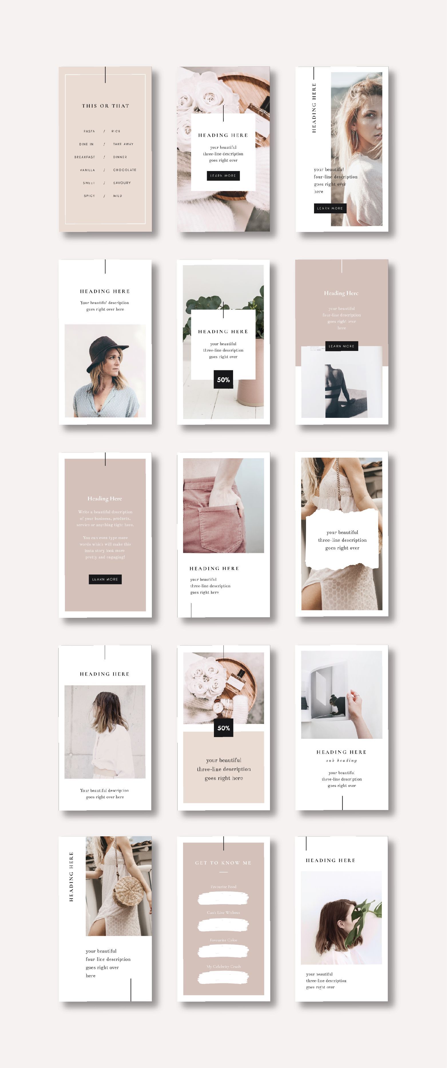 Instagram Stories Template for Canva | Canva Template | Instagram Story Template - Instagram Stories Template for Canva | Canva Template | Instagram Story Template -   9 beauty Products flyer ideas