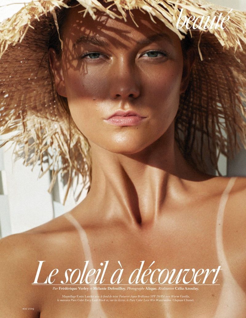 Karlie Kloss Wears Ultra-Bronzed Beauty for Vogue Paris - Karlie Kloss Wears Ultra-Bronzed Beauty for Vogue Paris -   10 beauty Editorial fun ideas