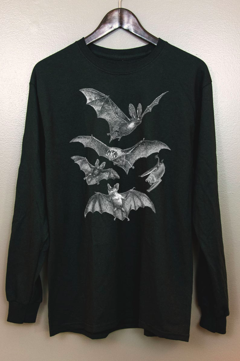 Gothic Long Sleeve T Shirt | Witchy clothing Pastel goth Dark grunge Tumblr aesthetic Halloween Vampire Bat Vintage | Release the Bats - Gothic Long Sleeve T Shirt | Witchy clothing Pastel goth Dark grunge Tumblr aesthetic Halloween Vampire Bat Vintage | Release the Bats -   10 diy Fashion goth ideas