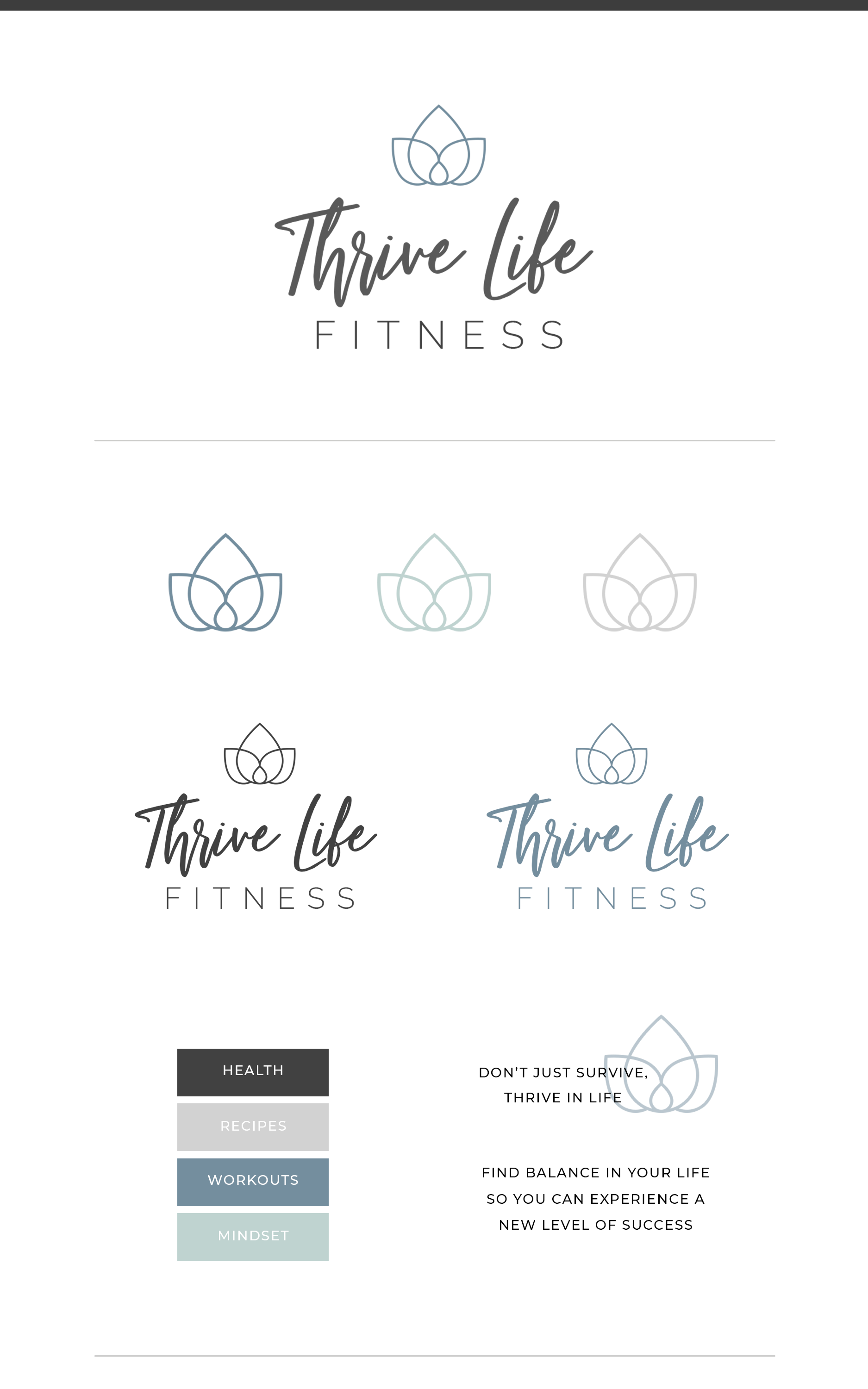 Brand Launch | Thrive Life Fitness | Be Bold Design Studio - Brand Launch | Thrive Life Fitness | Be Bold Design Studio -   10 healthy fitness Logo ideas