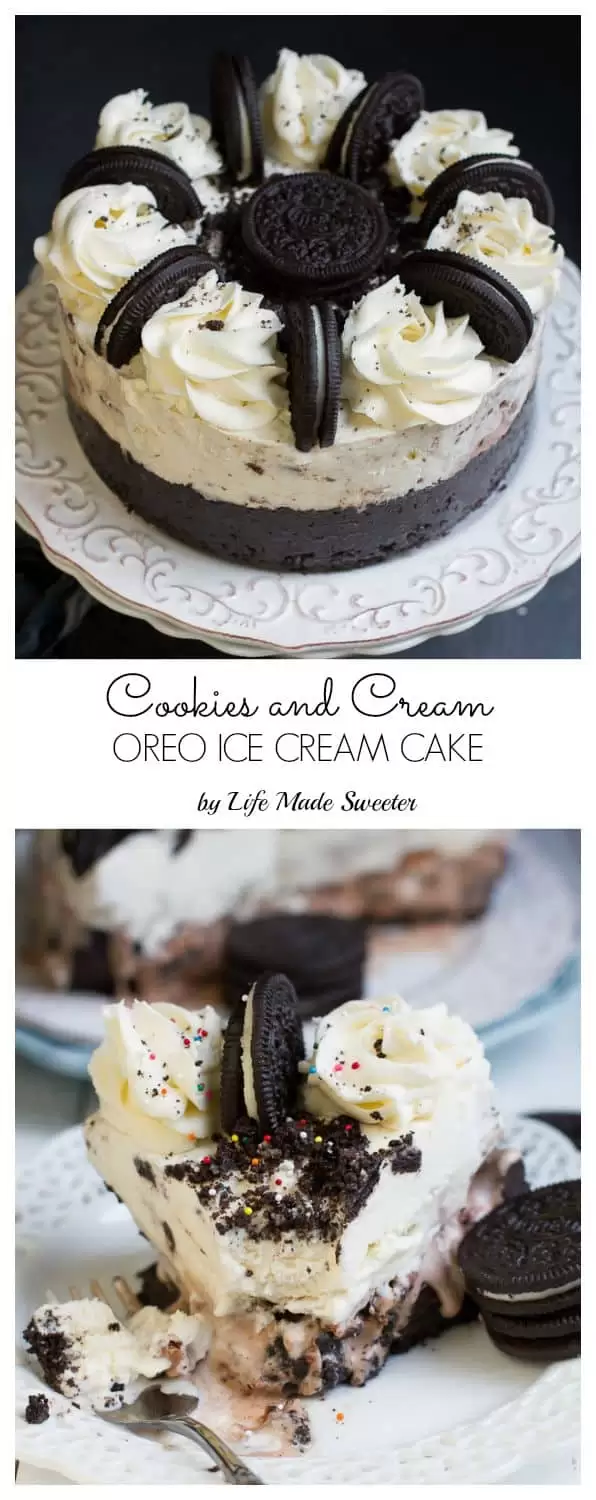 Cookies and Cream Oreo Ice Cream Cake - Cookies and Cream Oreo Ice Cream Cake -   11 diy Food oreo ideas