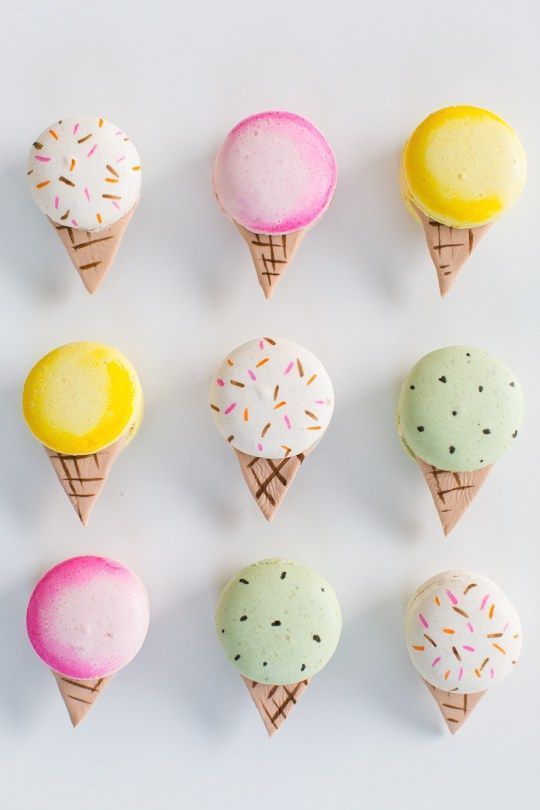 DIY Ice Cream Cone Macarons - Sugar & Cloth - DIY Ice Cream Cone Macarons - Sugar & Cloth -   11 diy Tumblr sweets ideas