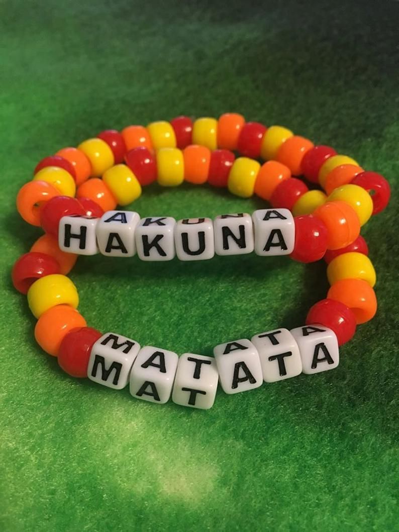 HAKUNA MATATA (set of 2) Bracelets - HAKUNA MATATA (set of 2) Bracelets -   12 diy Bracelets aesthetic ideas