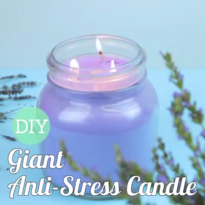 DIY Giant Anti-Stress Candle - DIY Giant Anti-Stress Candle -   12 diy Candles aromatherapy ideas