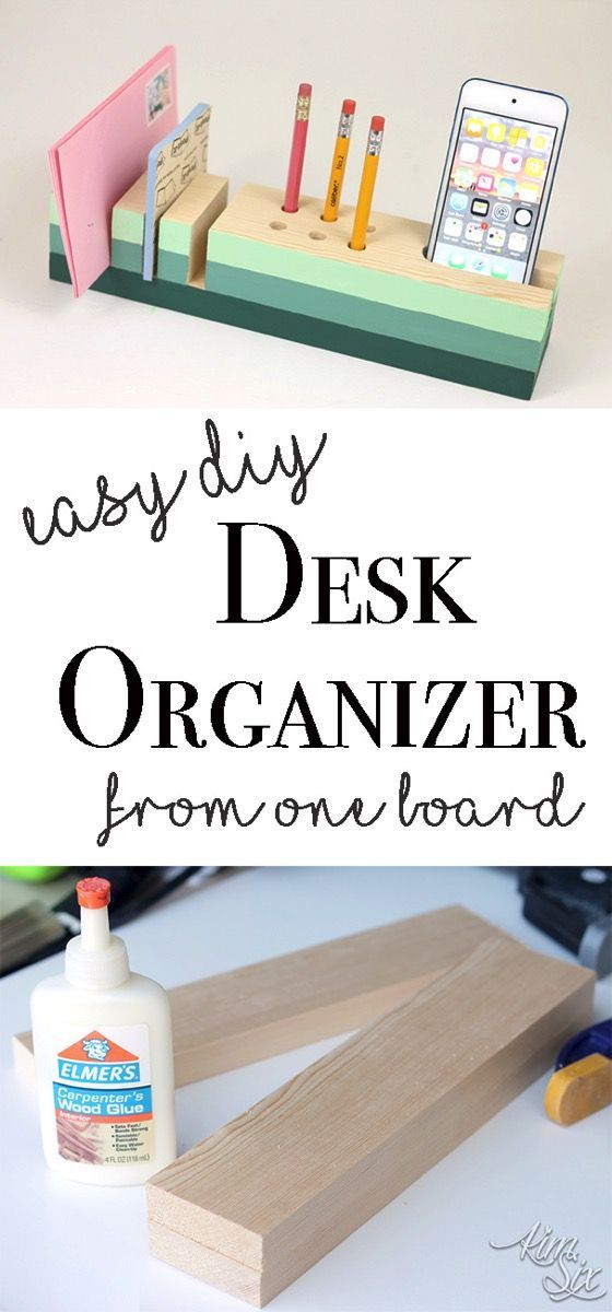 Desk Organizer from a Single 1x3 Board - Desk Organizer from a Single 1x3 Board -   12 diy Easy ideas