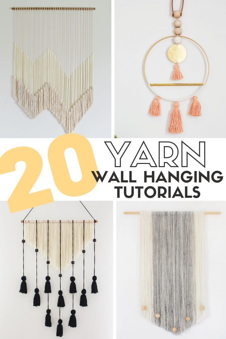 20 Yarn Wall Hanging Crafts | The Crafty Blog Stalker - 20 Yarn Wall Hanging Crafts | The Crafty Blog Stalker -   12 diy Easy ideas