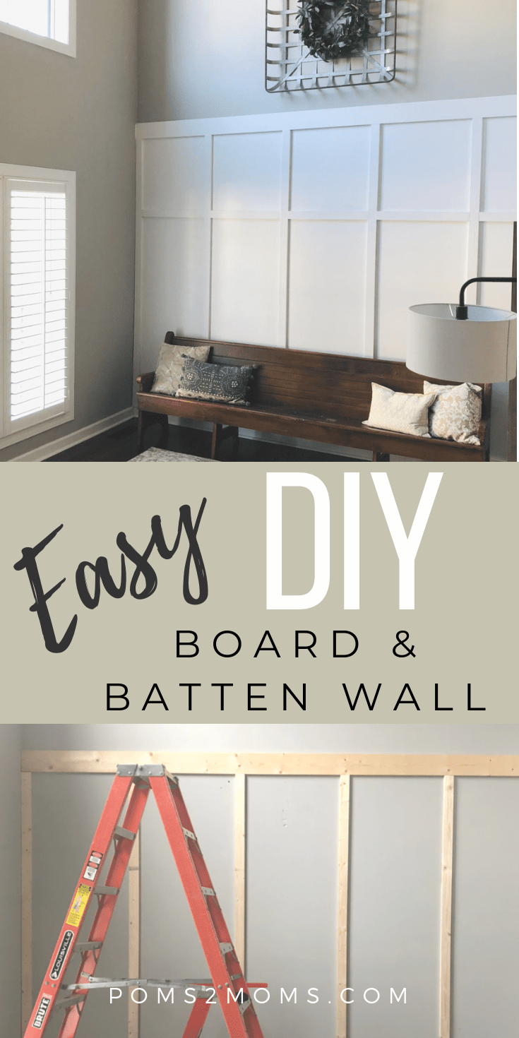 Turn An Ordinary Wall Into A Board And Batten Masterpiece - Poms2Moms - Turn An Ordinary Wall Into A Board And Batten Masterpiece - Poms2Moms -   12 diy Room renovation ideas