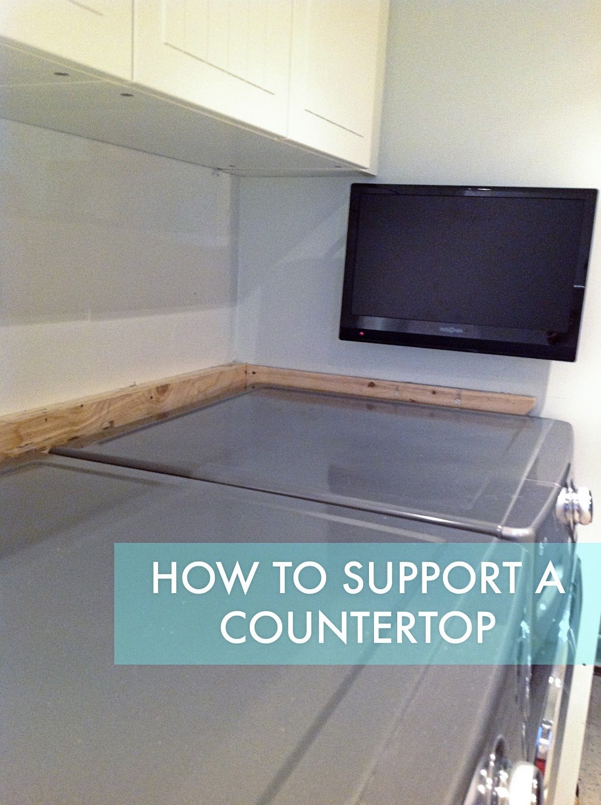 Rambling Renovators: How To Support A Laundry Room Countertop Over A Washer And Dryer - Rambling Renovators: How To Support A Laundry Room Countertop Over A Washer And Dryer -   12 diy Room renovation ideas