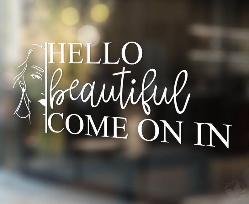 Hello Beautiful, Walk-Ins Welcome Sign, Beauty Salon sign, Clothing Boutique - Hello Beautiful, Walk-Ins Welcome Sign, Beauty Salon sign, Clothing Boutique -   13 beauty Salon signs ideas