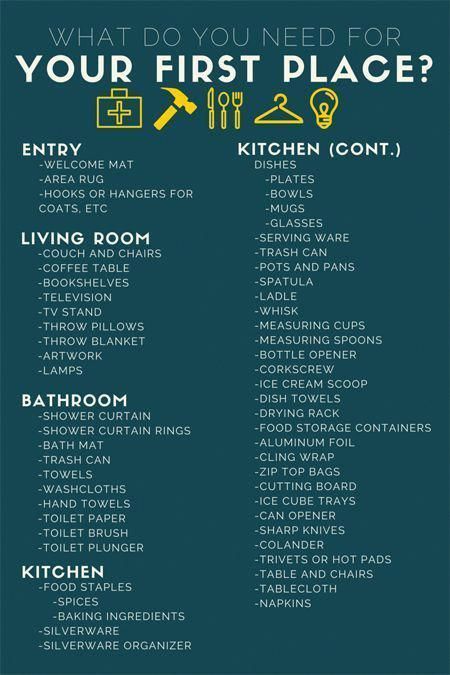What do You Actually Need for Your First Apartment? Tips | ForRent - What do You Actually Need for Your First Apartment? Tips | ForRent -   13 diy Home Decor for apartments ideas
