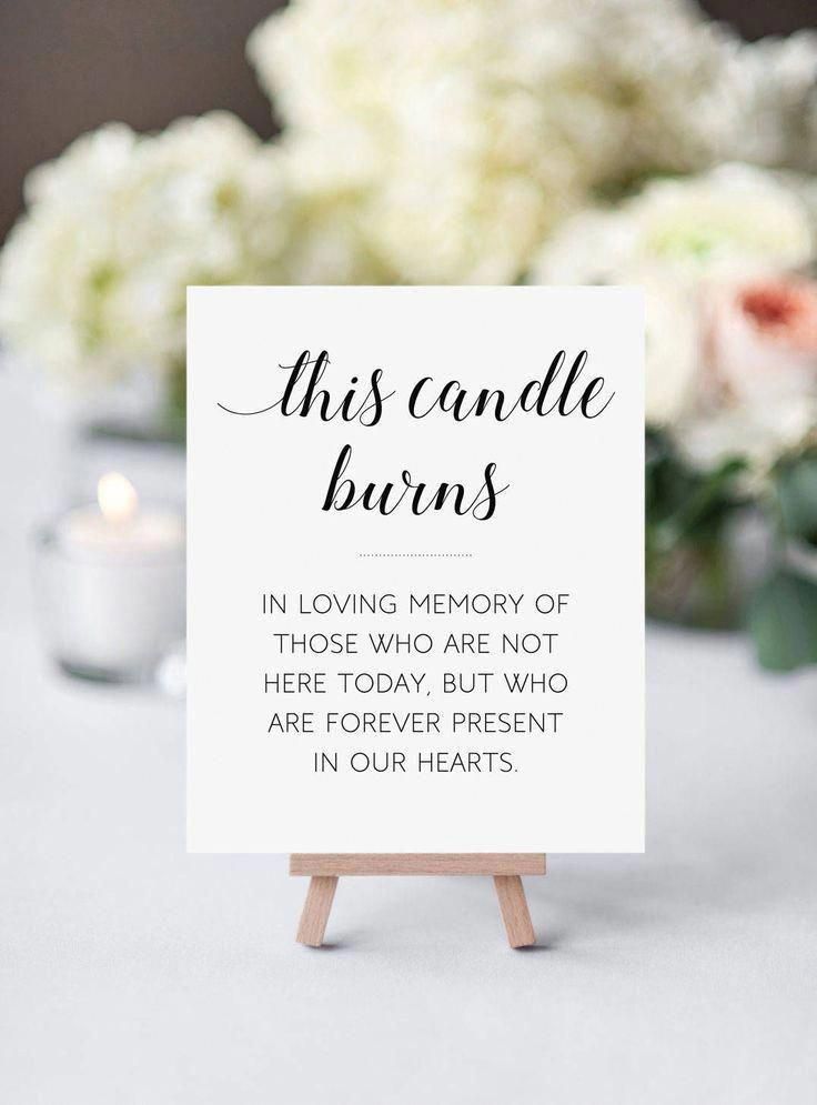 Memorial Candle Sign, This Candle Burns, In Memory Candle Sign, Printable Memorial, Remembrance Sign, Memorial Table, Memory Of, Alejandra - Memorial Candle Sign, This Candle Burns, In Memory Candle Sign, Printable Memorial, Remembrance Sign, Memorial Table, Memory Of, Alejandra -   13 diy Wedding table ideas