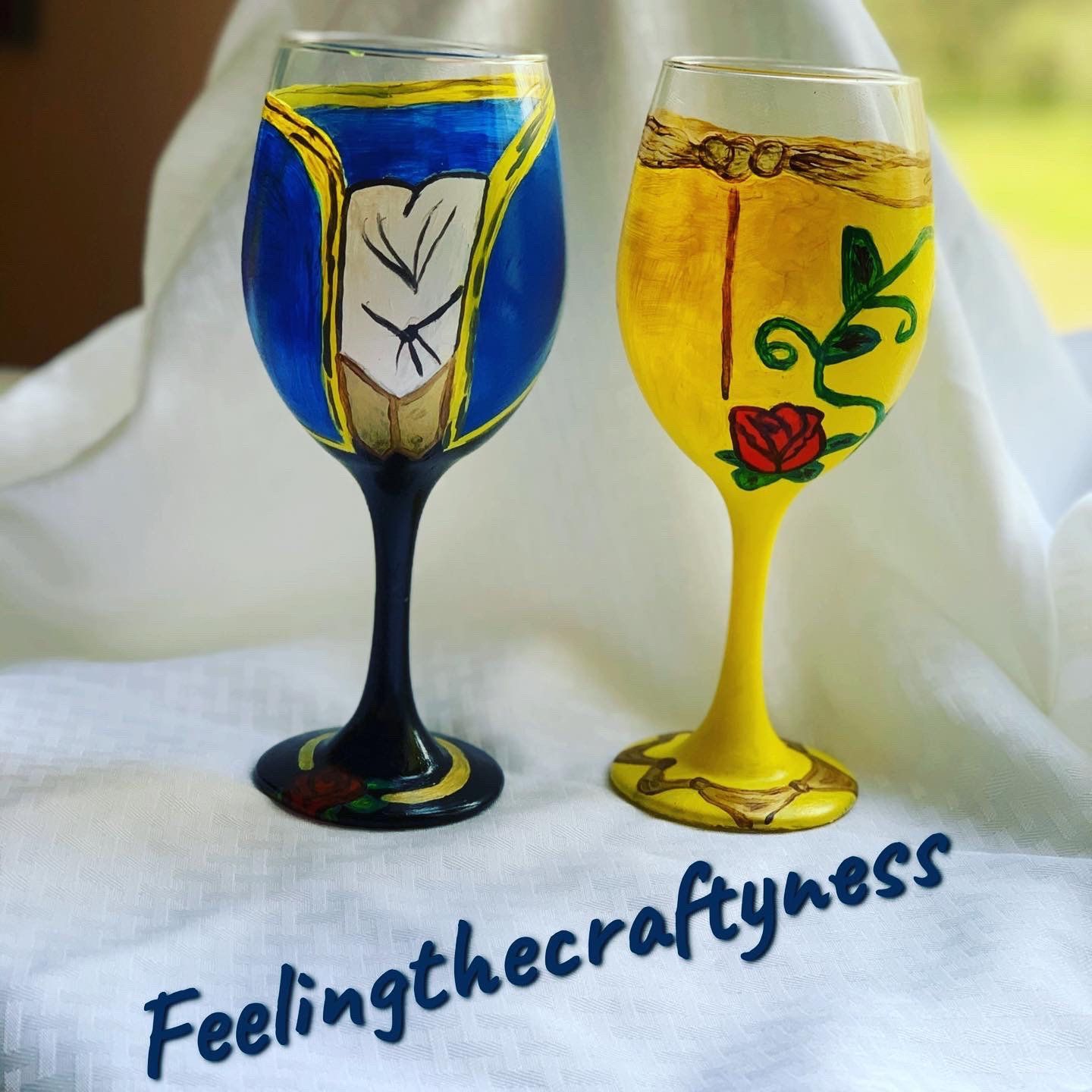 Beauty and the Beast Handpainted wineglasses// Beauty and the Beast Wedding// Beauty and the Beast Quincenera //personalized wine glass - Beauty and the Beast Handpainted wineglasses// Beauty and the Beast Wedding// Beauty and the Beast Quincenera //personalized wine glass -   14 beauty And The Beast diy ideas