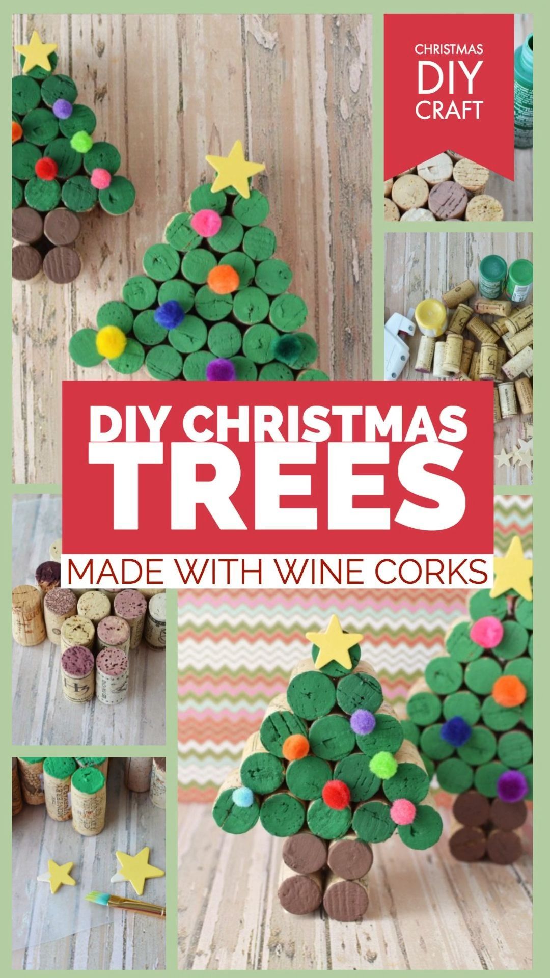 DIY Christmas Tree Craft made with wine corks - DIY Christmas Tree Craft made with wine corks -   14 diy Christmas Decorations wine bottles ideas