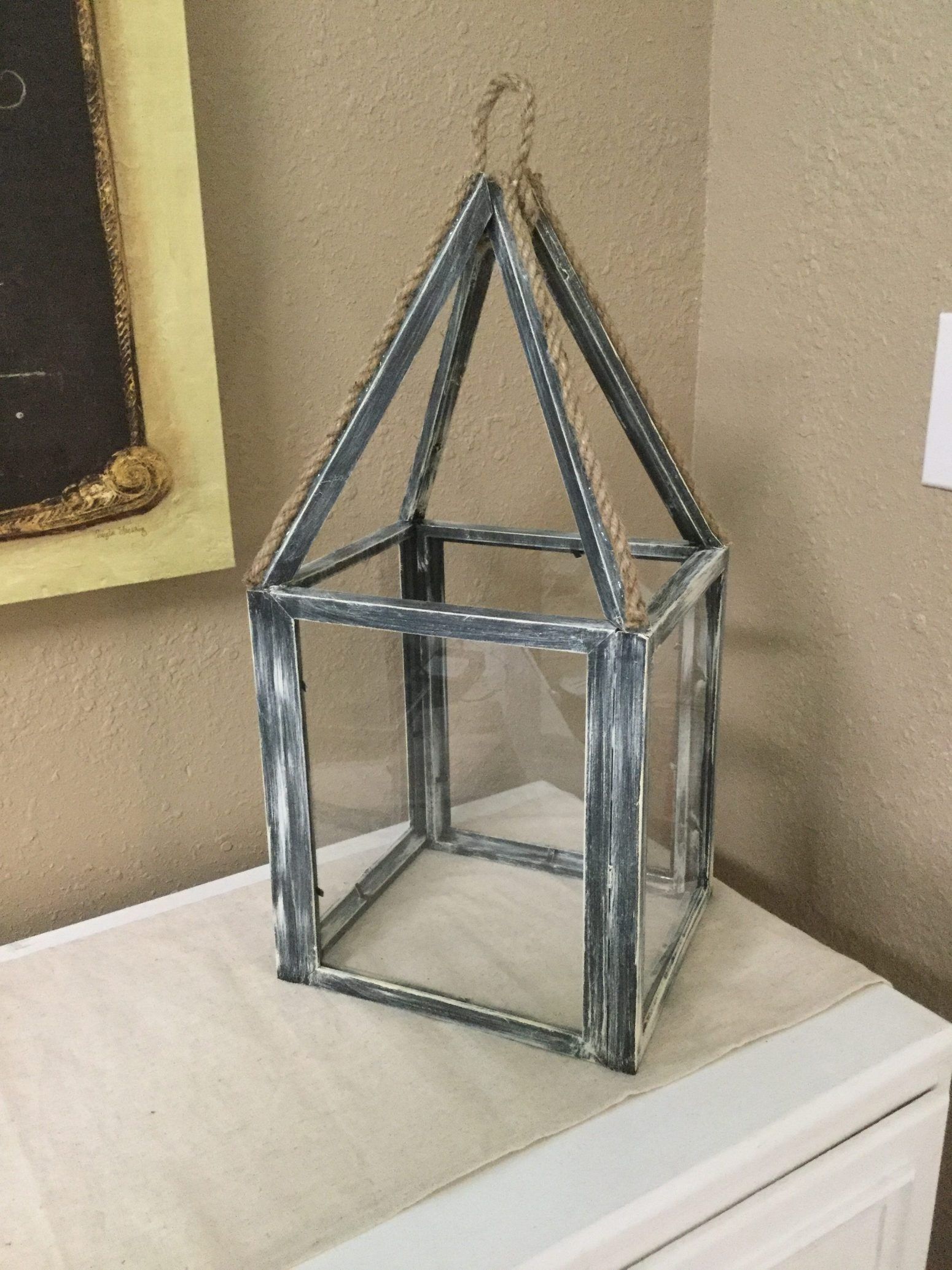 How To Make A Dollar Tree Picture Frame Lantern - Love To Frugal - How To Make A Dollar Tree Picture Frame Lantern - Love To Frugal -   14 diy Dollar Tree lantern ideas