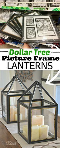 Turn Dollar Store Frames Into a Trendy Decorative Lantern! - Turn Dollar Store Frames Into a Trendy Decorative Lantern! -   14 diy Dollar Tree lantern ideas