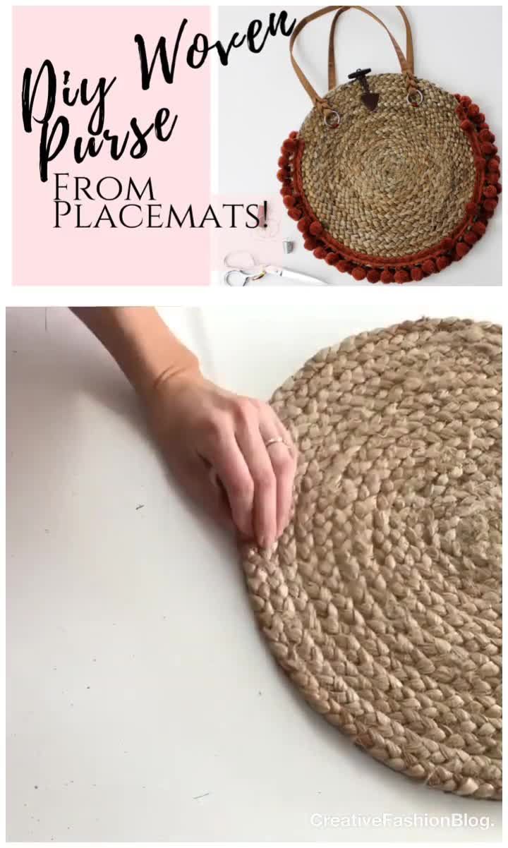 How to make a boho woven purse from placemats - How to make a boho woven purse from placemats -   diy Fashion boho
