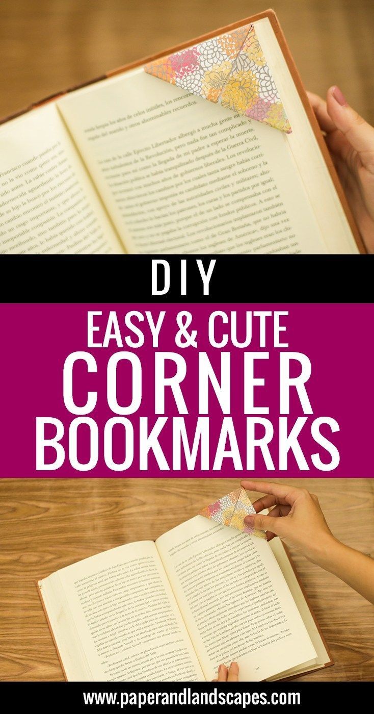DIY: Easy & Cute Corner Bookmarks - Paper and Landscapes - DIY: Easy & Cute Corner Bookmarks - Paper and Landscapes -   14 diy Paper bookmarks ideas