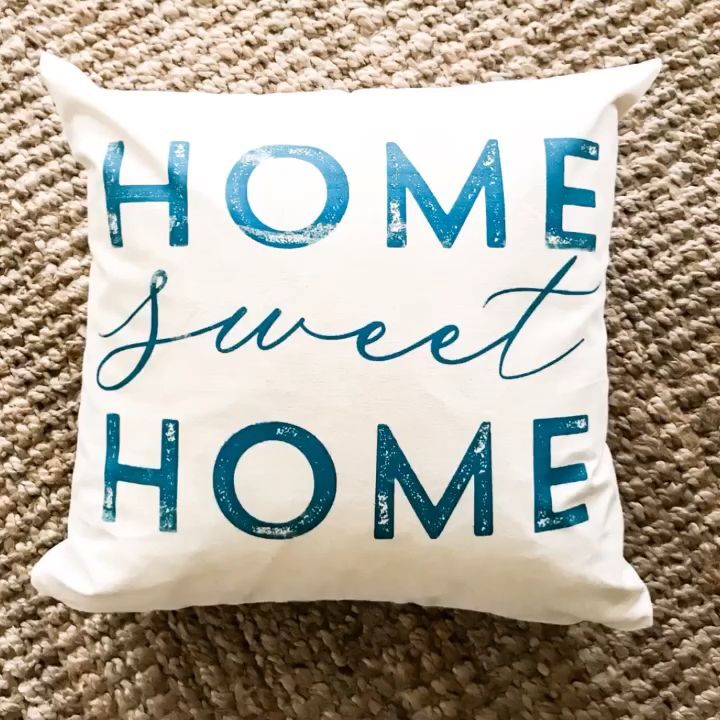 Home Sweet Home Farmhouse Pillow Cover - Home Sweet Home Farmhouse Pillow Cover -   diy Pillows vinyl