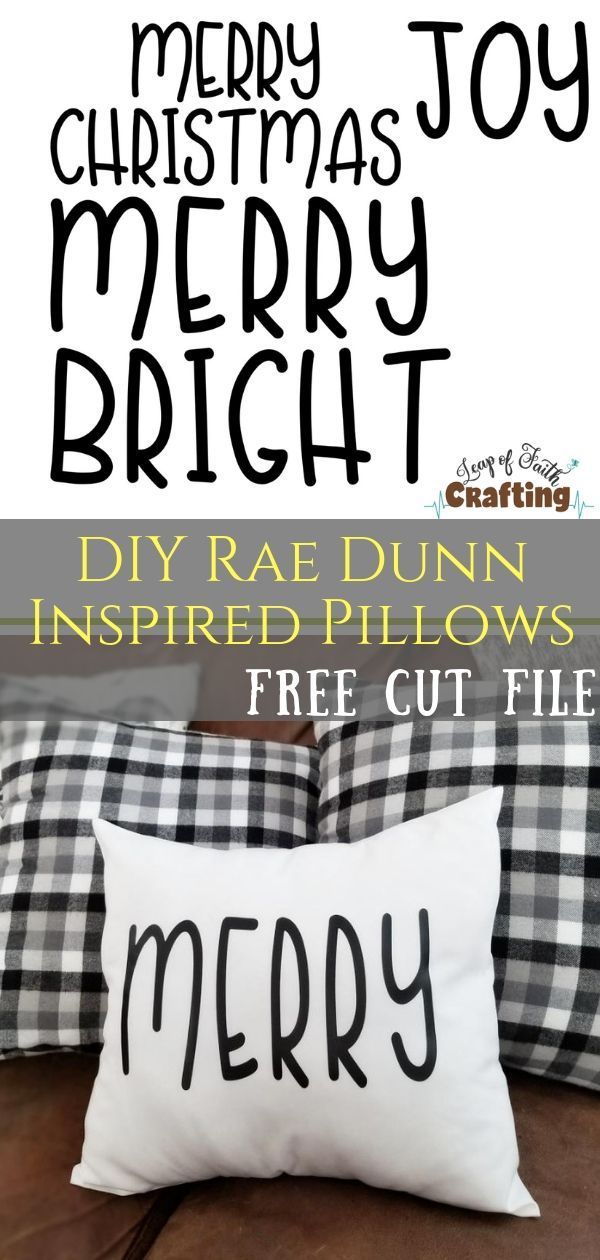 DIY Rae Dunn INspired Pillow Covers - DIY Rae Dunn INspired Pillow Covers -   14 diy Pillows vinyl ideas