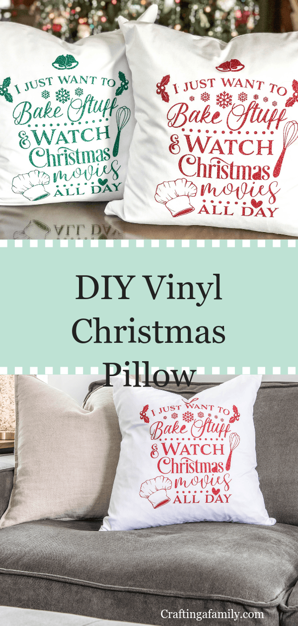 DIY Vinyl Christmas Pillow ~ Crafting a Family - DIY Vinyl Christmas Pillow ~ Crafting a Family -   14 diy Pillows vinyl ideas