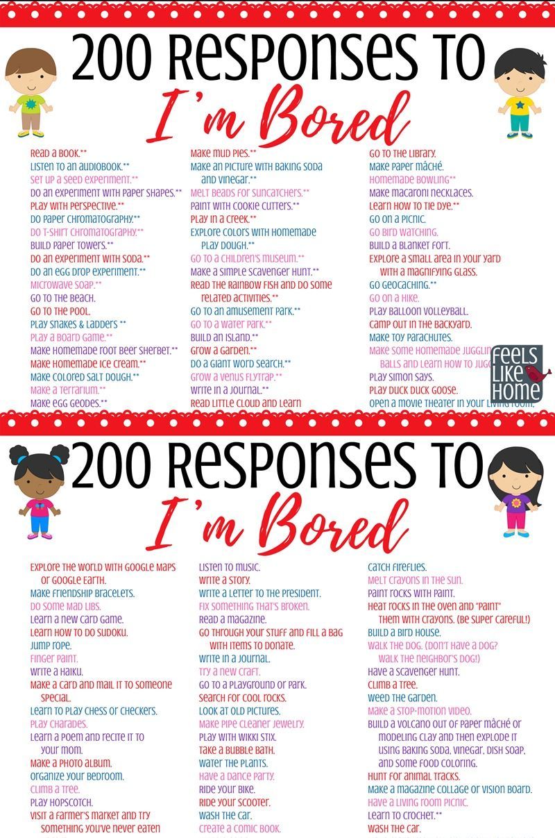 The Ultimate List of Things for Kids to Do When They're Bored – 200+ Ideas & Printable - The Ultimate List of Things for Kids to Do When They're Bored – 200+ Ideas & Printable -   14 diy To Do When Bored with friends ideas
