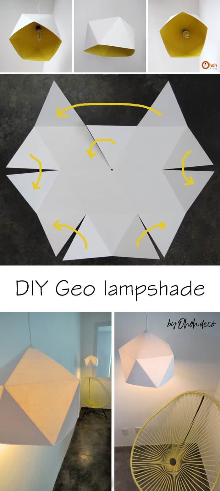 DIY Geo Lampshade - Ohoh deco - DIY Geo Lampshade - Ohoh deco -   14 diy Tumblr stuff ideas