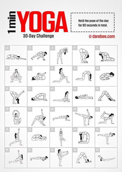 One Minute Yoga Challenge - One Minute Yoga Challenge -   14 easy fitness Challenge ideas
