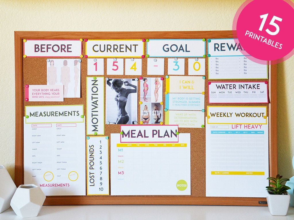 Motivational Health & Fitness Printables - INSTANT DOWNLOAD - Weight Loss - Fitness Vision Board - Meal Planner - Fitness Log - Food Journal - Motivational Health & Fitness Printables - INSTANT DOWNLOAD - Weight Loss - Fitness Vision Board - Meal Planner - Fitness Log - Food Journal -   14 fitness Poster health ideas