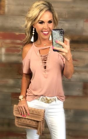 Not too Complicated Cold Shoulder Top: Rose - Not too Complicated Cold Shoulder Top: Rose -   14 sheek style Chic ideas