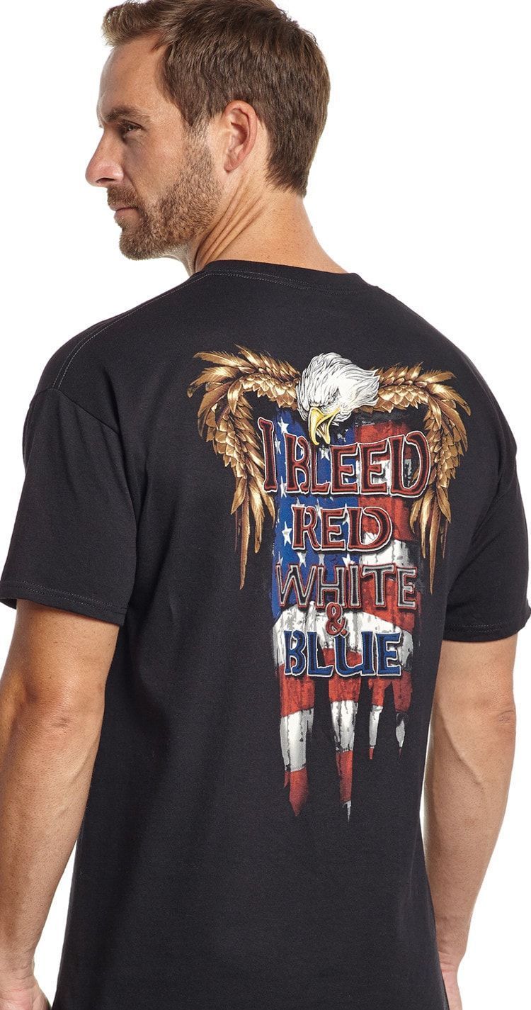 Cowboy Up Mens Black Cotton S/S T-Shirt Bleed With Eagle Flag - Cowboy Up Mens Black Cotton S/S T-Shirt Bleed With Eagle Flag -   14 style Mens black ideas